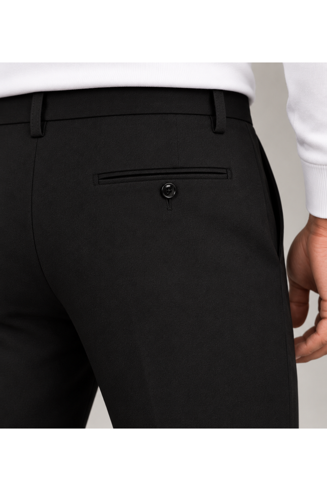 Performance Wool Trousers in Black, view 4
