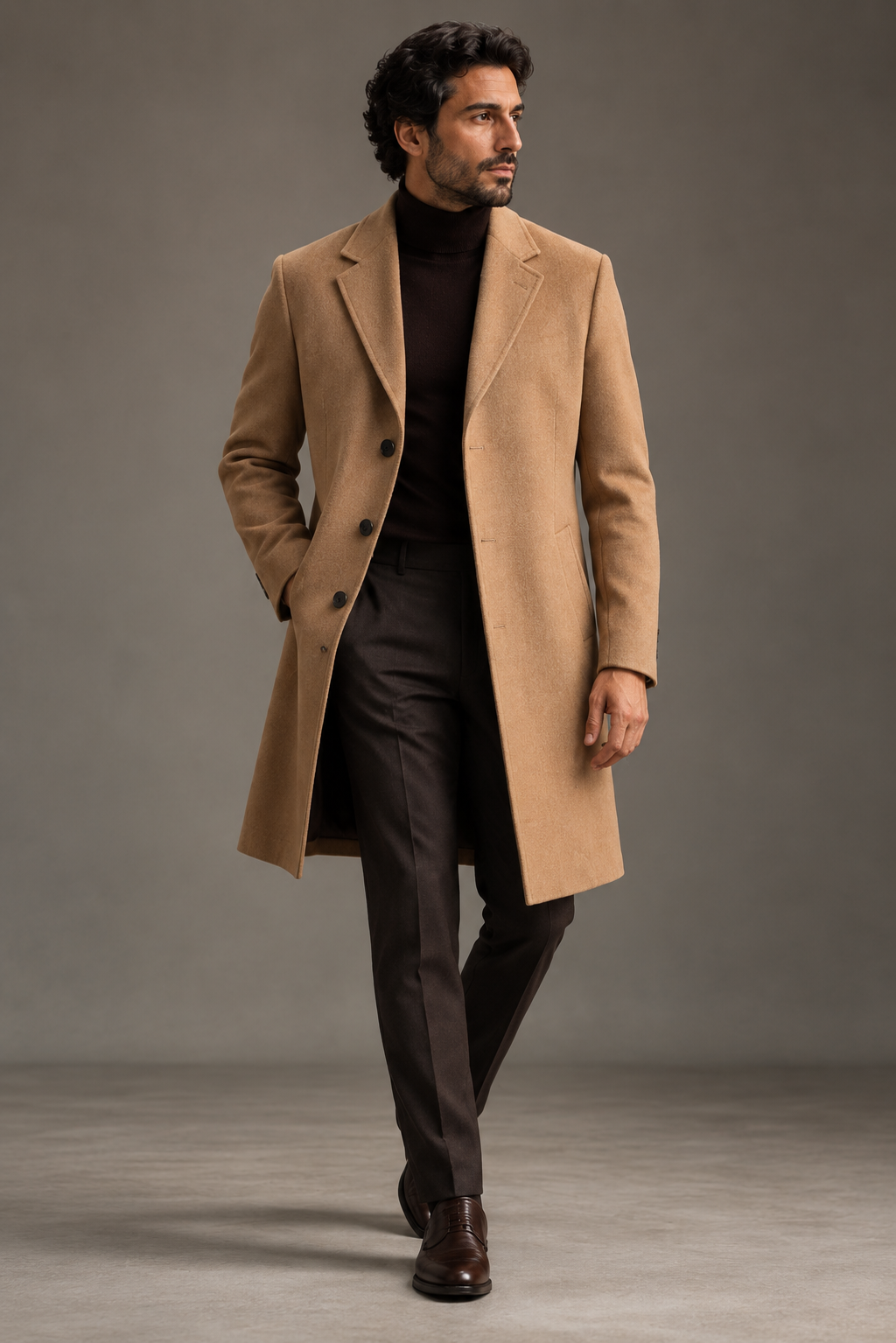 Camel top coat