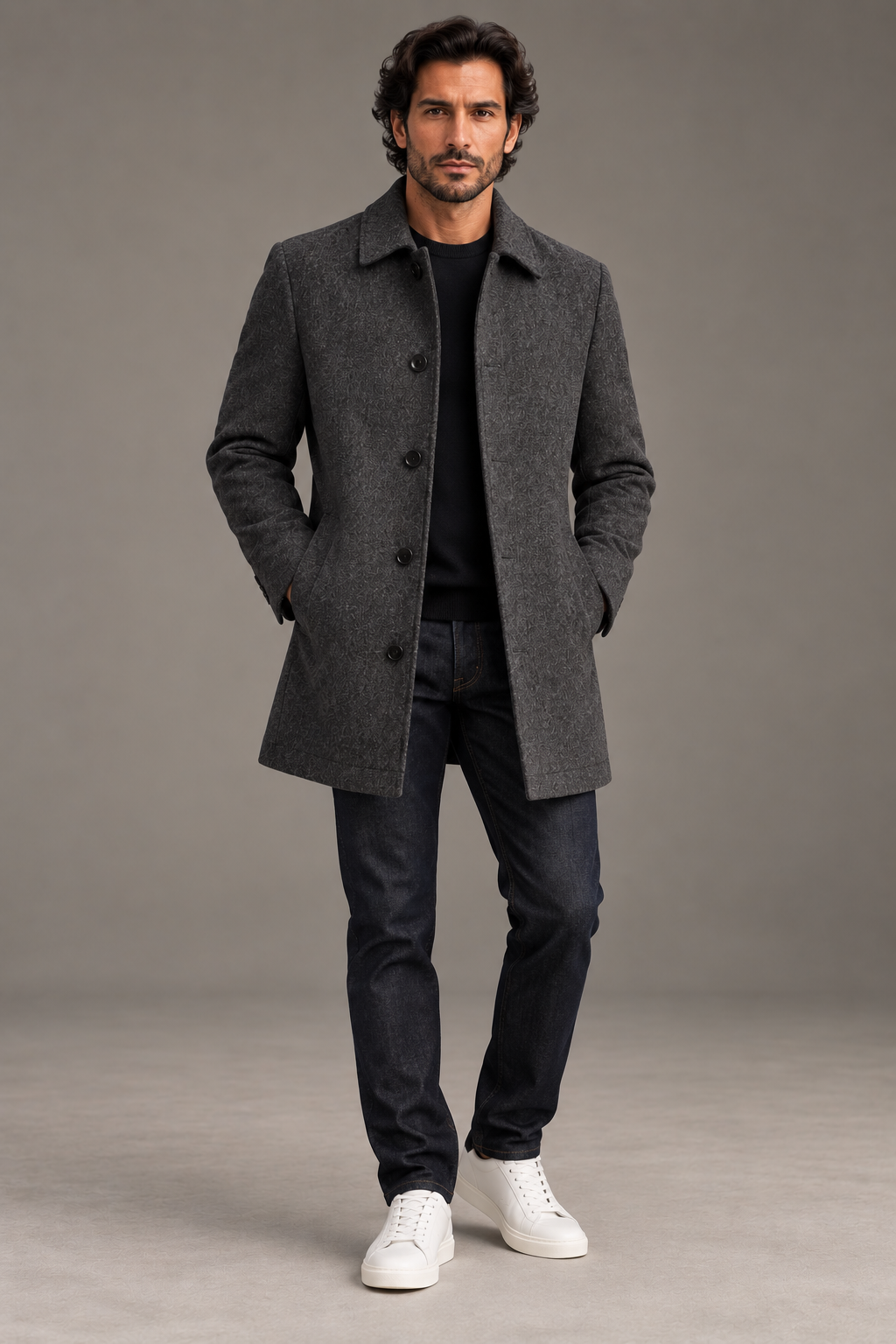 Charcoal car coat
