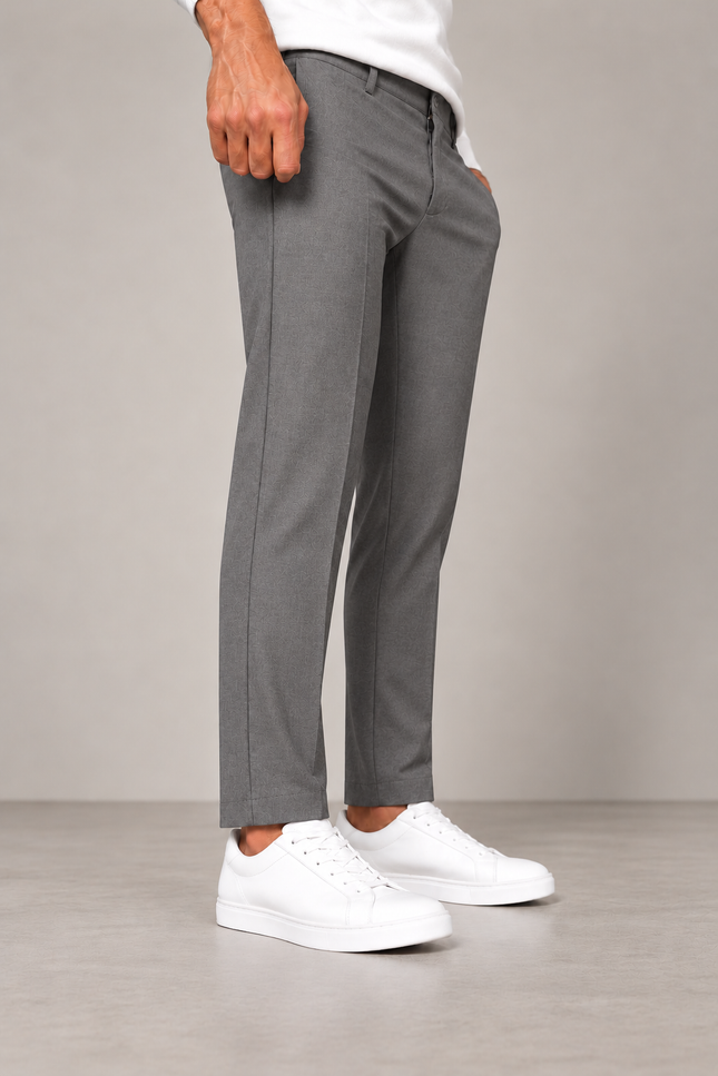 Performance Wool Trousers in Heather Gray, view 3