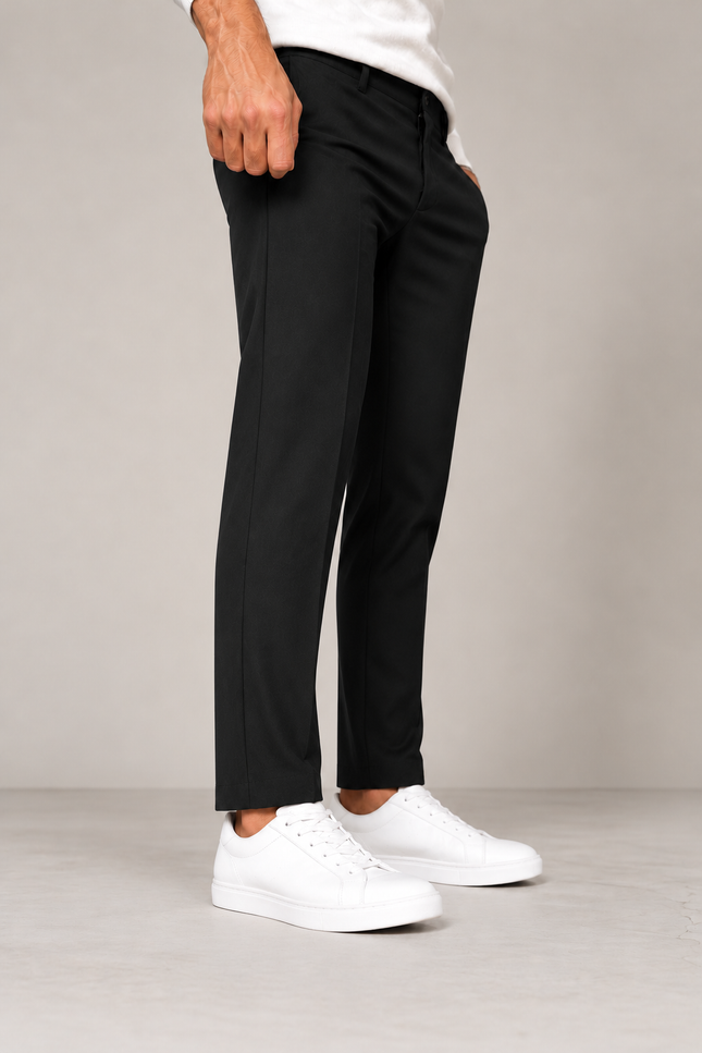 Performance Wool Trousers in Black, view 2