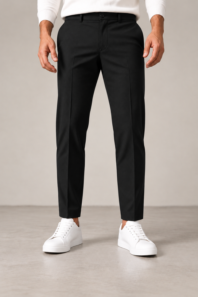 Performance Wool Trousers in Black, view 1