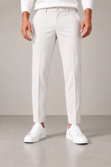 Performance Wool Trousers in White, view 1