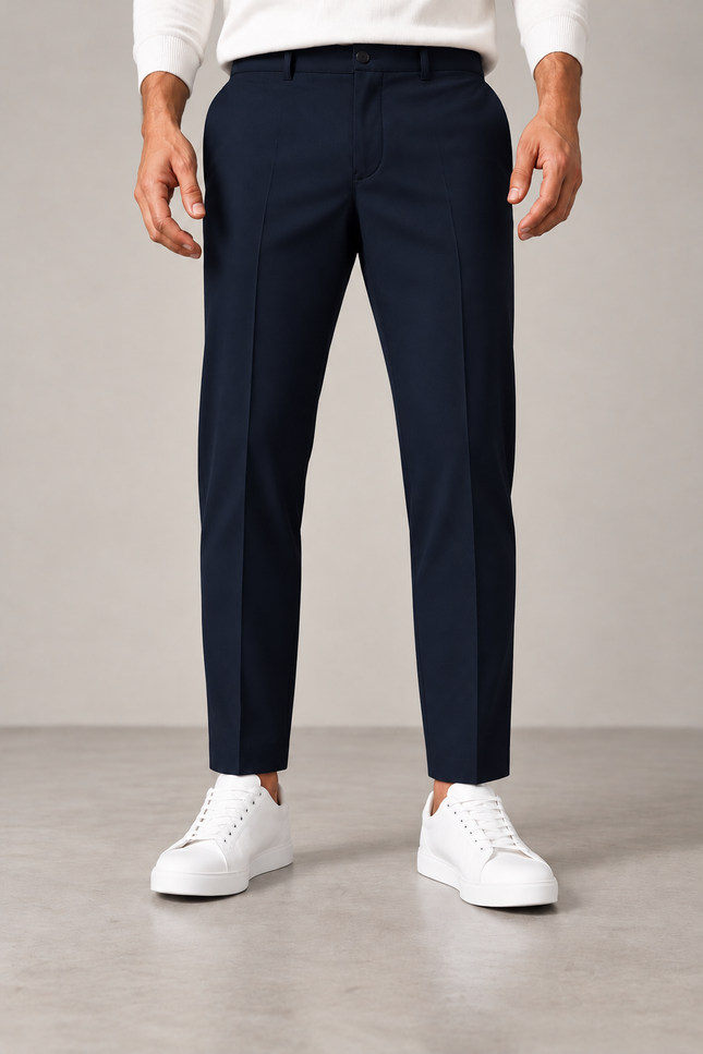 Performance Wool Trousers in Navy, view 1