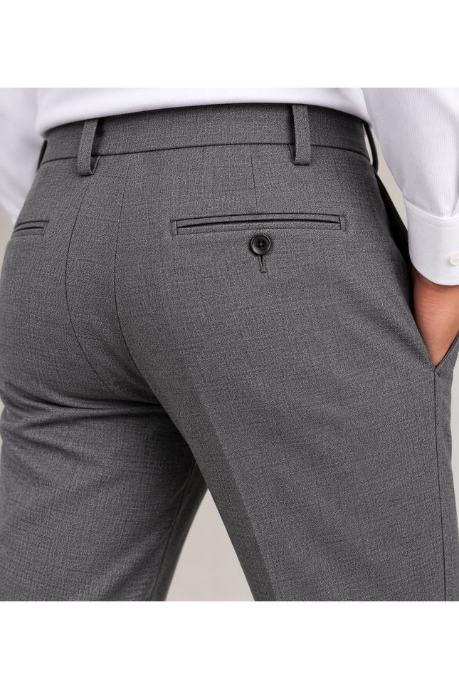 Performance Wool Trousers in Heather Gray, view 4