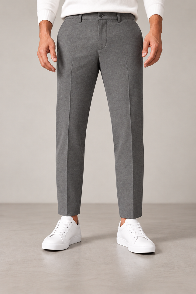 Performance Wool Trousers in Heather Gray, view 1