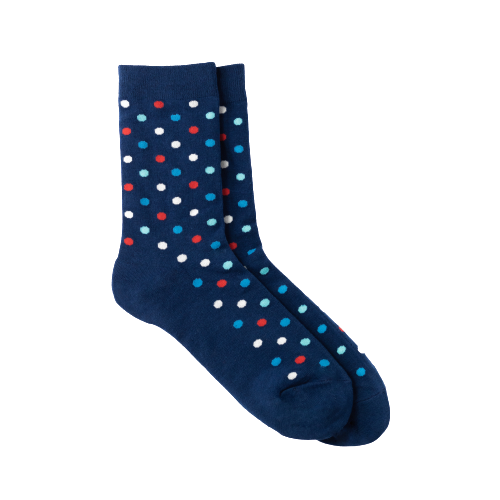 Navy Dotted Socks
