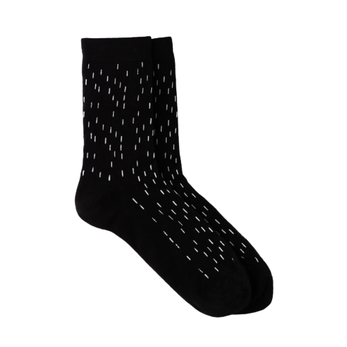 Black Lined Textured Socks